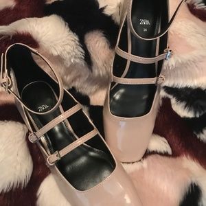 Zara block heel shoes